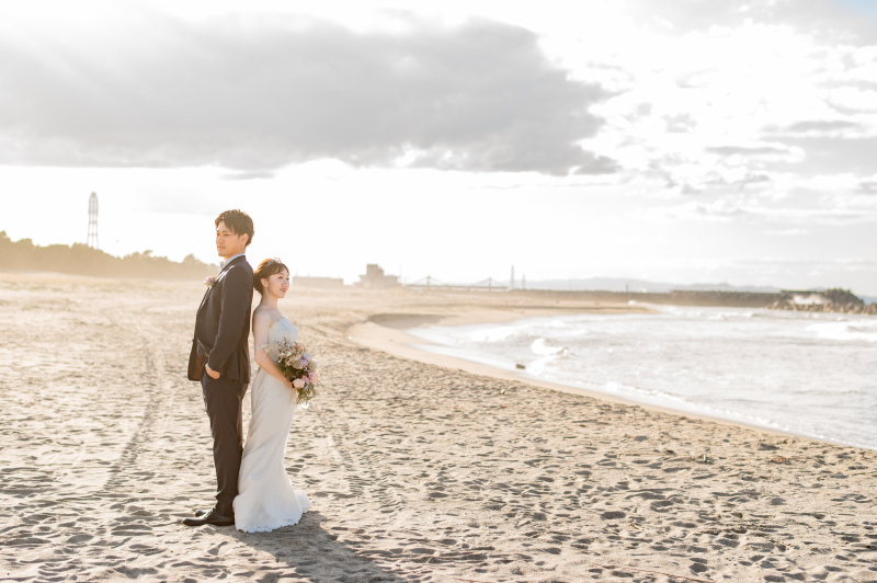 洋装は岩瀬浜で撮影!