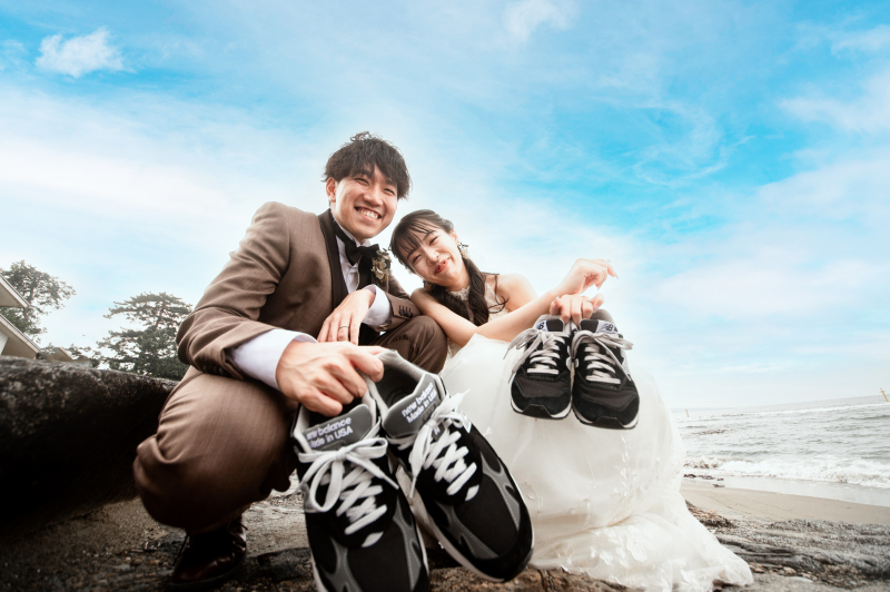 お揃いのスニーカー