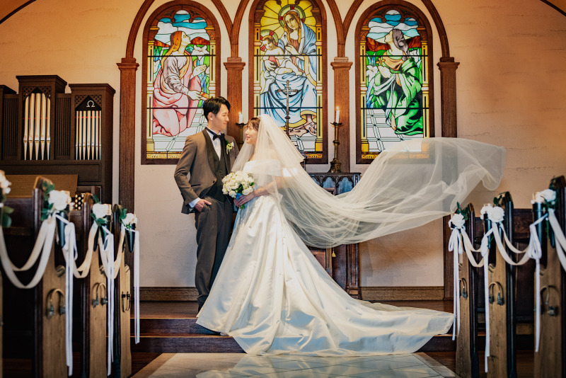 ベールをフワッと!