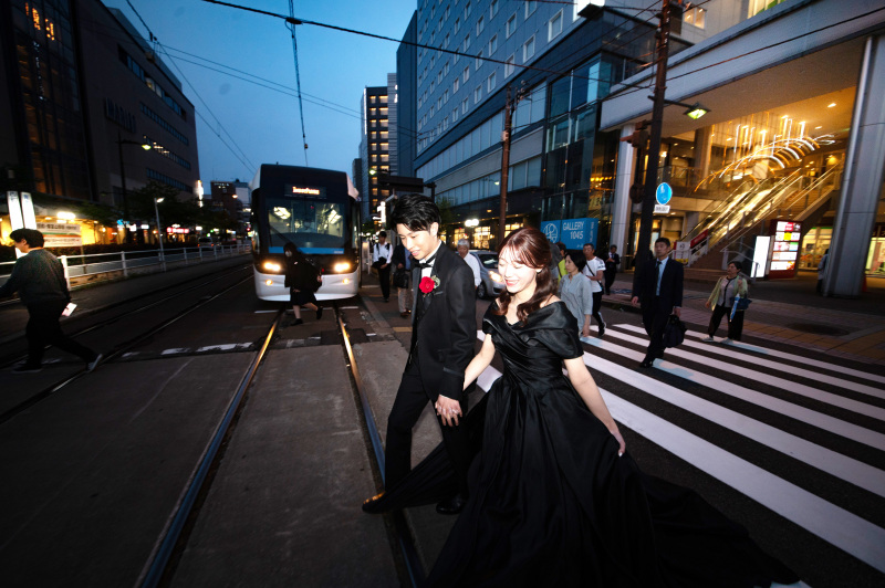 駅前での夜フォト!