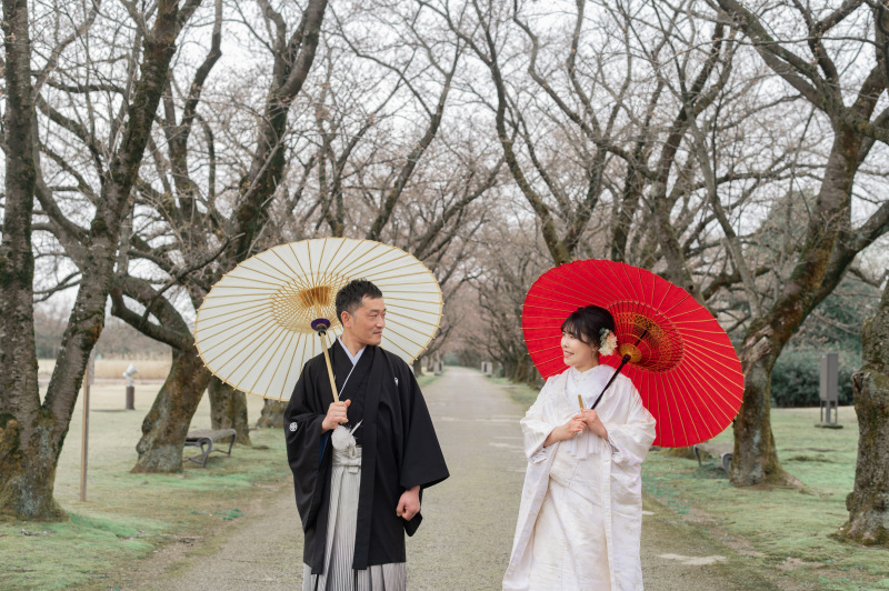 和傘を使っての撮影