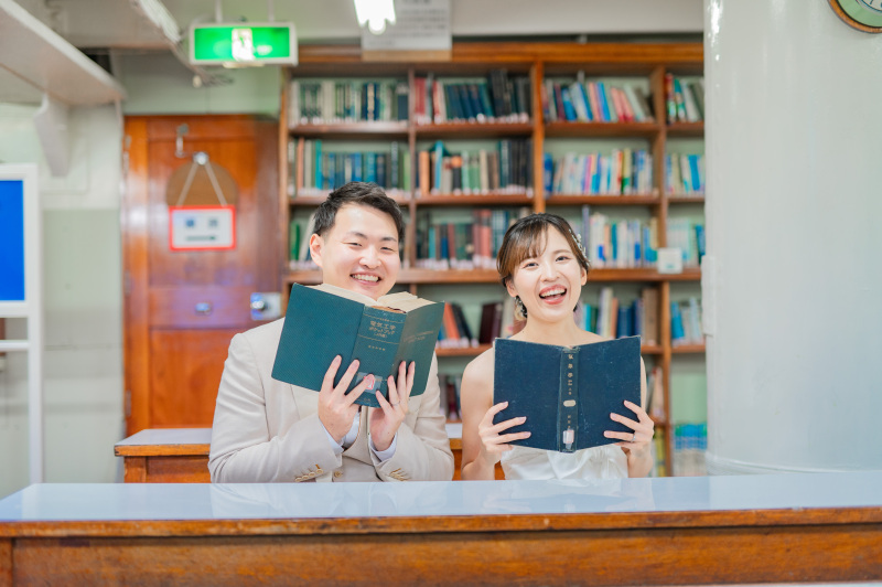 図書室として使われていた場所で撮影