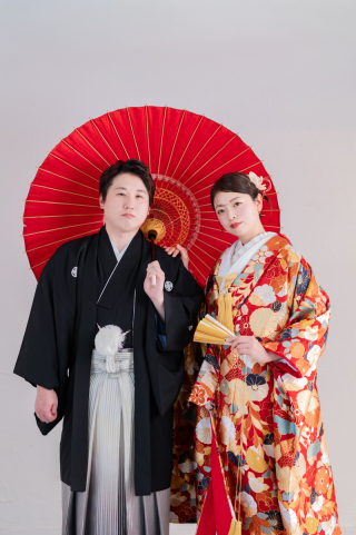 新作和装での色打掛＆白無垢撮影　和装スタジオ