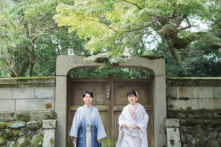 内山亭＆雨晴海岸での和洋装ロケ