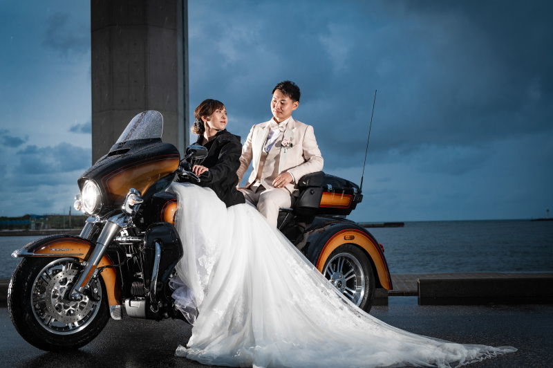 お外でハーレイと撮影