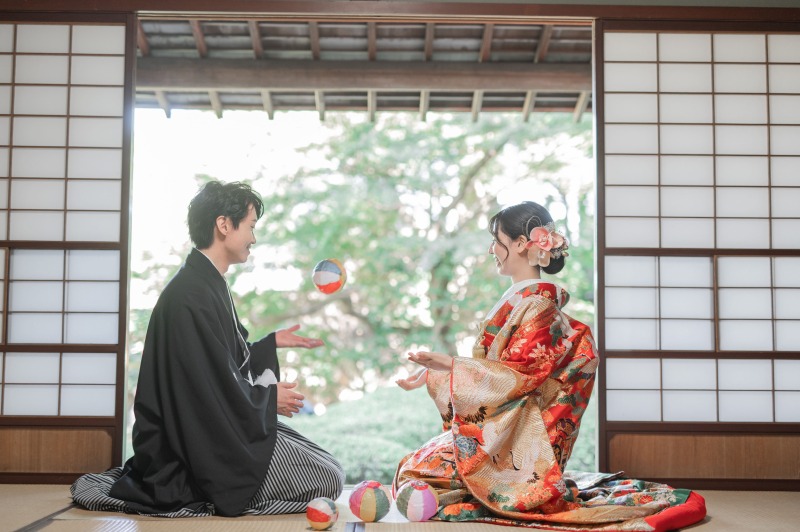 紙風船を使った撮影!