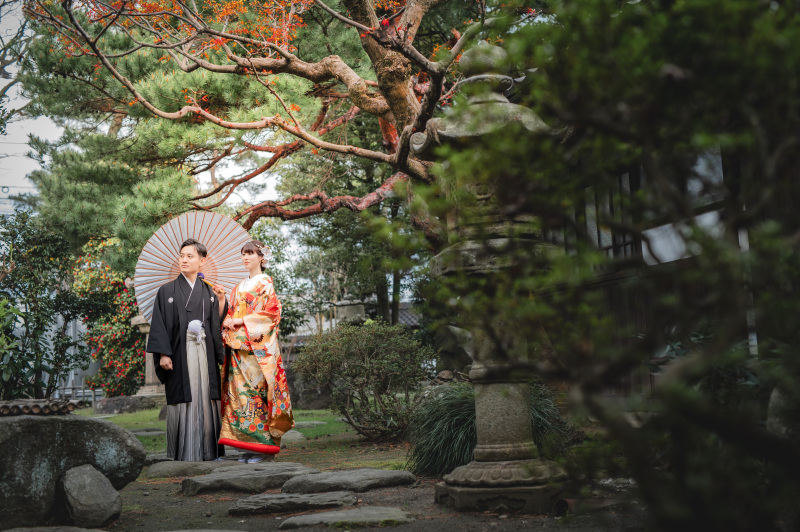 【歴史を色濃く残した富山岩瀬地区】歴史薫る旧馬場家で叶える、富山の和装ウェディングフォト撮影プラン