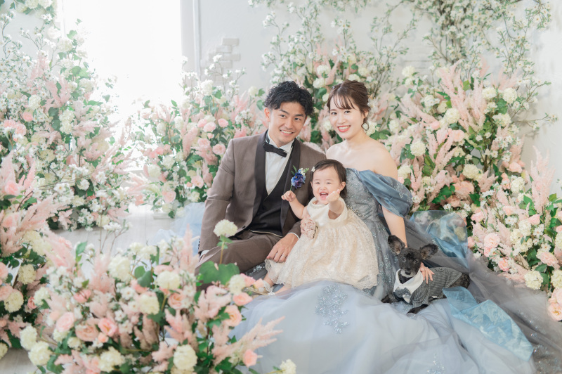 【ペットも家族です!大好きなペットと一緒に♡】 洋装ウェディングドレススタジオ撮影全データプラン