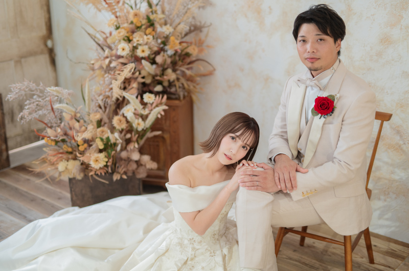 【データだけじゃなくてアルバムも欲しい!】 洋装ウェディングドレススタジオ撮影全データ&アルバムプラン