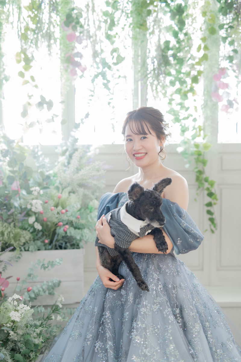 【ペットも家族です!大好きなペットと一緒に♡】 洋装ウェディングドレススタジオ撮影全データプラン