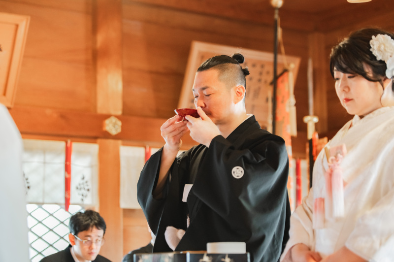 【しっとりと神社で執り行う神前式】和装結婚式ができちゃう!奥田神社神前式挙式プラン