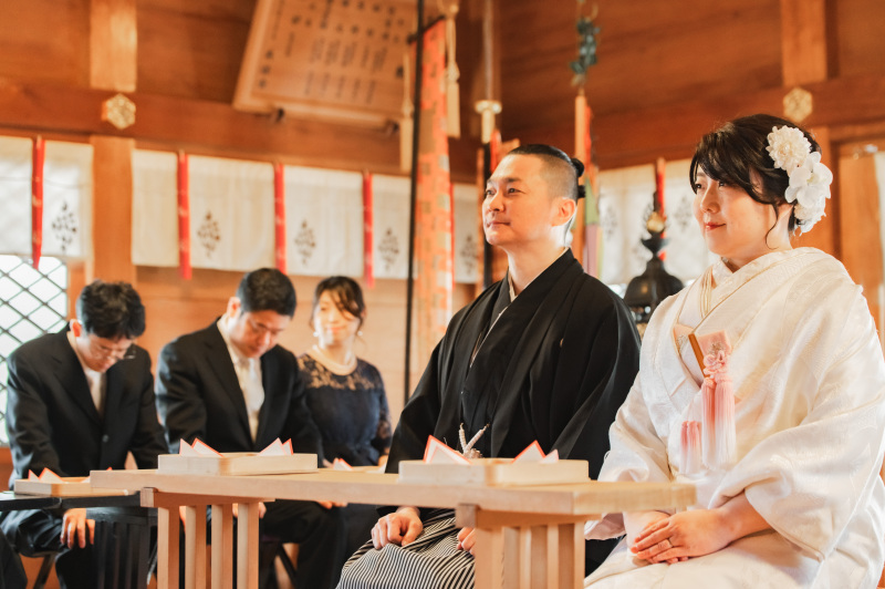 【しっとりと神社で執り行う神前式】和装結婚式ができちゃう!奥田神社神前式挙式プラン