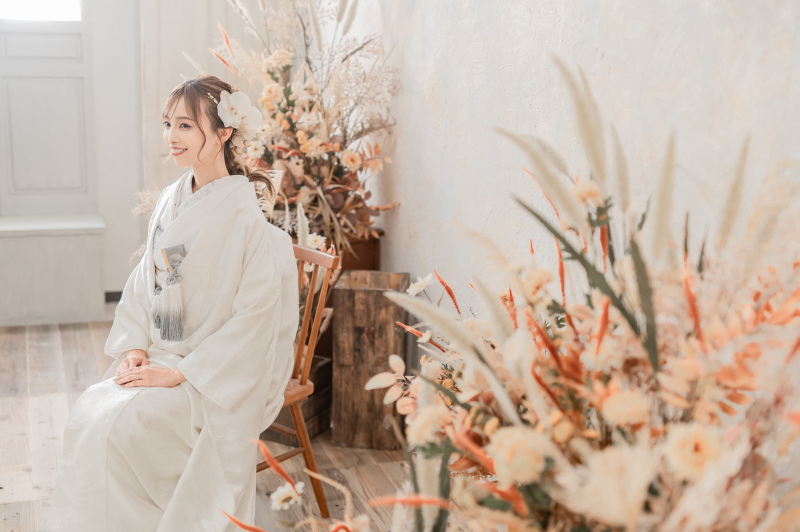 【白無垢も色打掛も選べない花嫁様!】 色打掛と白無垢の和装2着スタジオ撮影全データプラン