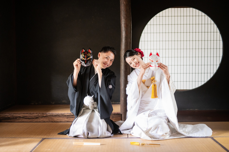 日本庭園での撮影!豪農の邸宅 浮田家で新緑の和装ウェディングフォト撮影