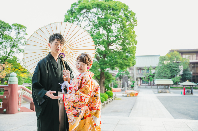 番傘を使ったショット