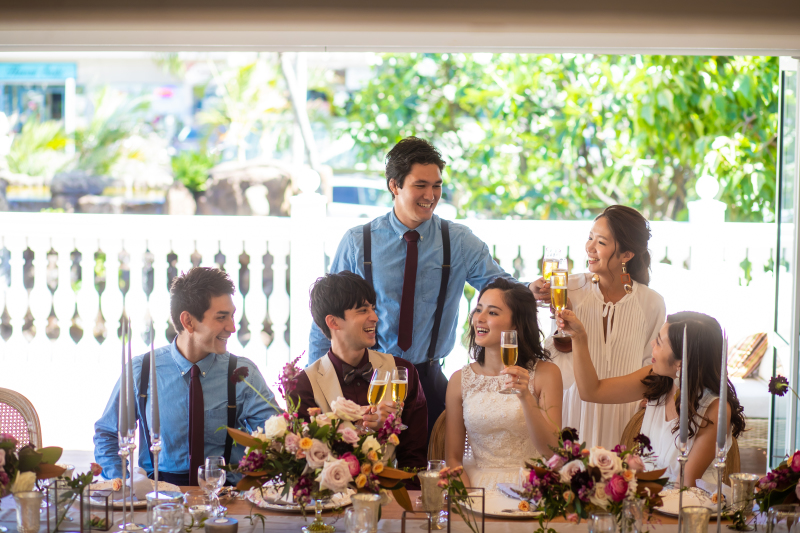 パーティーもそのまま敷地内で♪