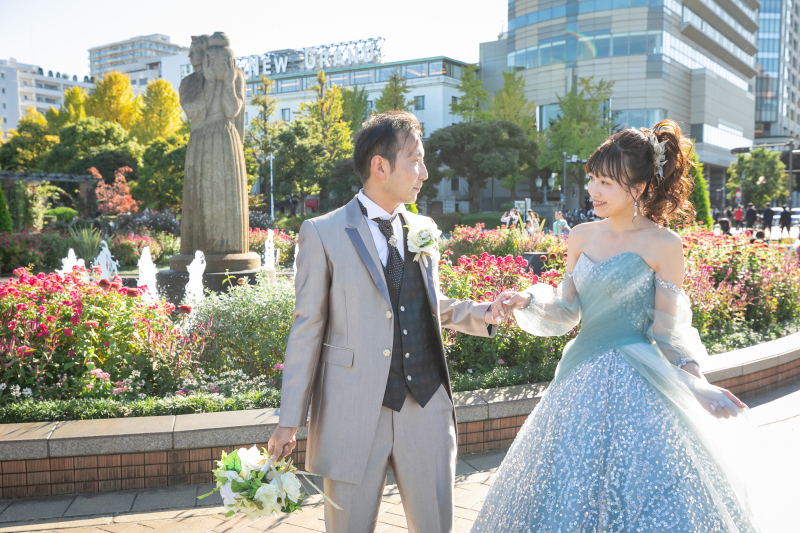 山下公園で撮影スタート!