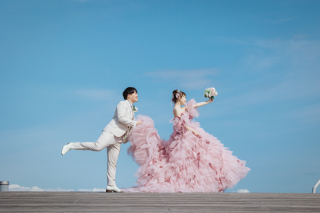 キヨコハタドレスで大桟橋ロケーション撮影♪