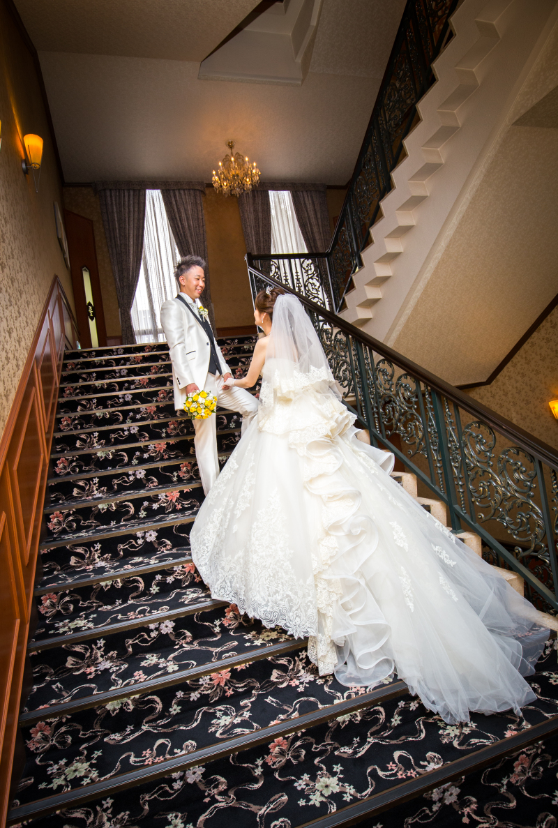 こちらも「王道」階段ショット