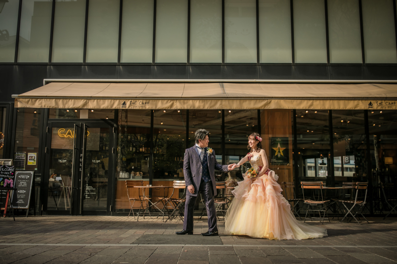 パーティー会場前で・・・♪