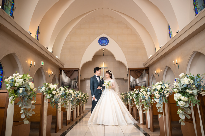 本格チャペルだからこそ叶う!挙式風撮影!