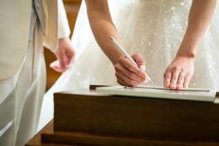 挙式風シーン撮影