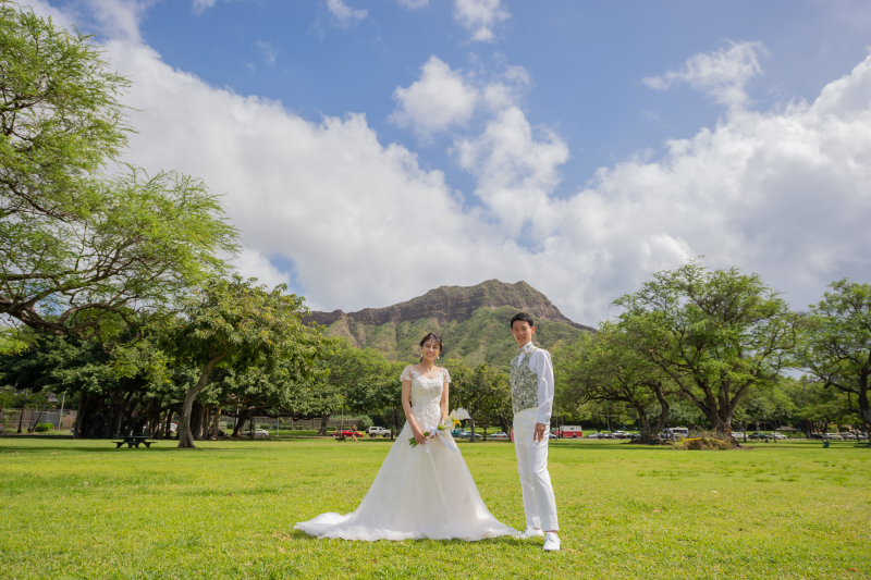 ハワイフォトウェディング【チャペル+カピオラニ公園】