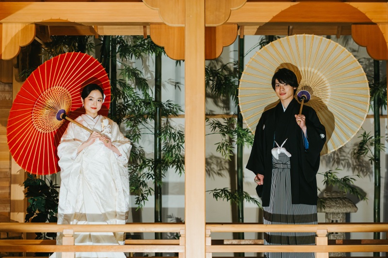 ■ソシア21■雨天決行!挙式場の「神殿」で本格和装フォトウエディング