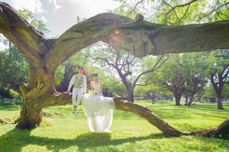 ハワイフォトウェディング【チャペル+カピオラニ公園】