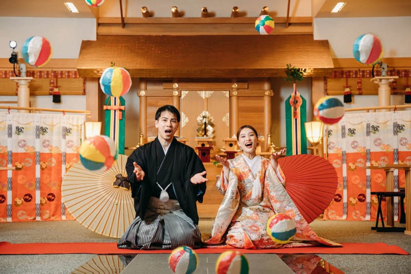 ■ソシア21■雨天決行!挙式場の「神殿」で本格和装フォトウエディング