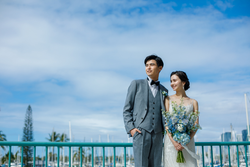 ハワイフォトウェディング【ホテル最上階チャペル】