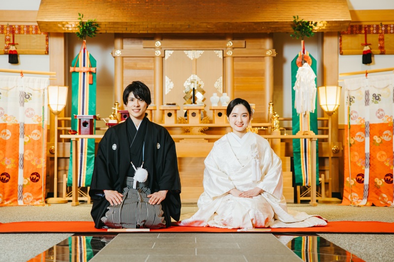 ■ソシア21■雨天決行!挙式場の「神殿」で本格和装フォトウエディング