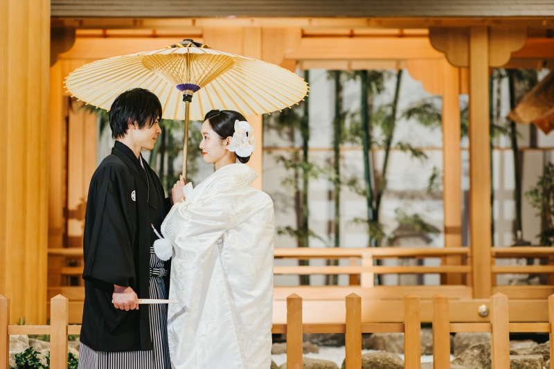 ■ソシア21■雨天決行!挙式場の「神殿」で本格和装フォトウエディング
