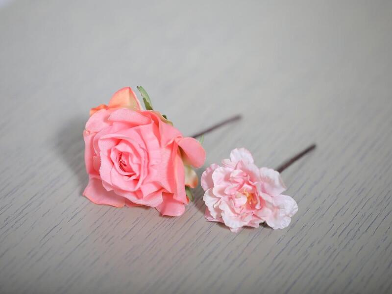 造花ﾍｯﾄﾞﾊﾟｰﾂ(ﾋﾟﾝｸ) 