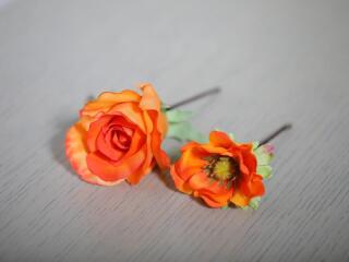 造花ﾍｯﾄﾞﾊﾟｰﾂ(ｵﾚﾝｼﾞ) 