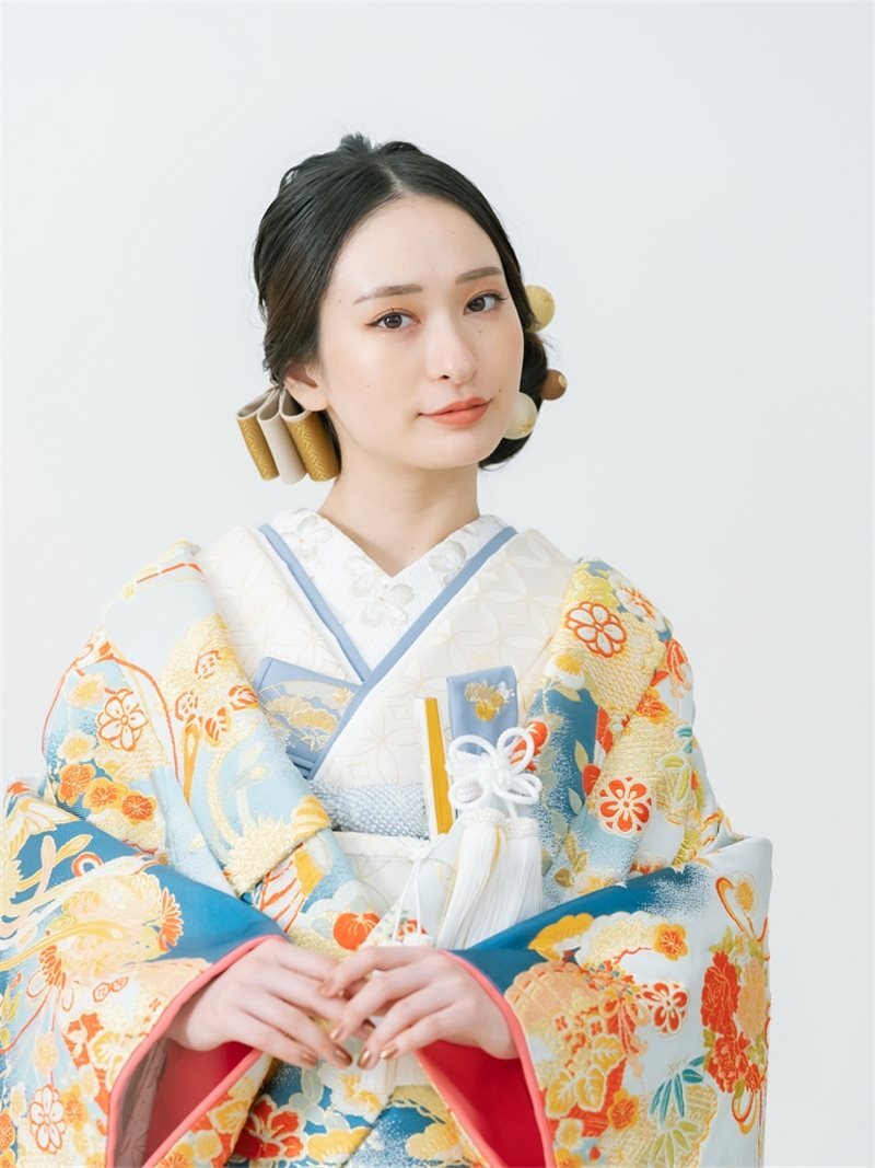 瑞雲鳳の舞(水色) 