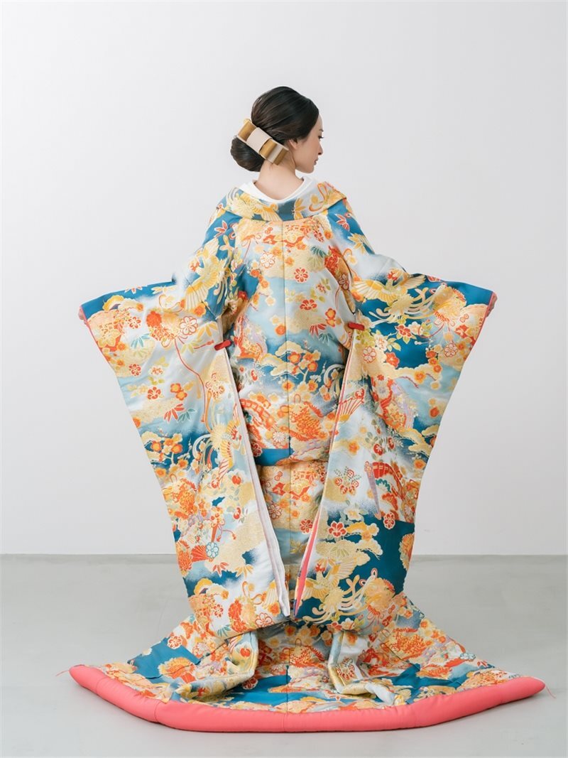 瑞雲鳳の舞(水色) 