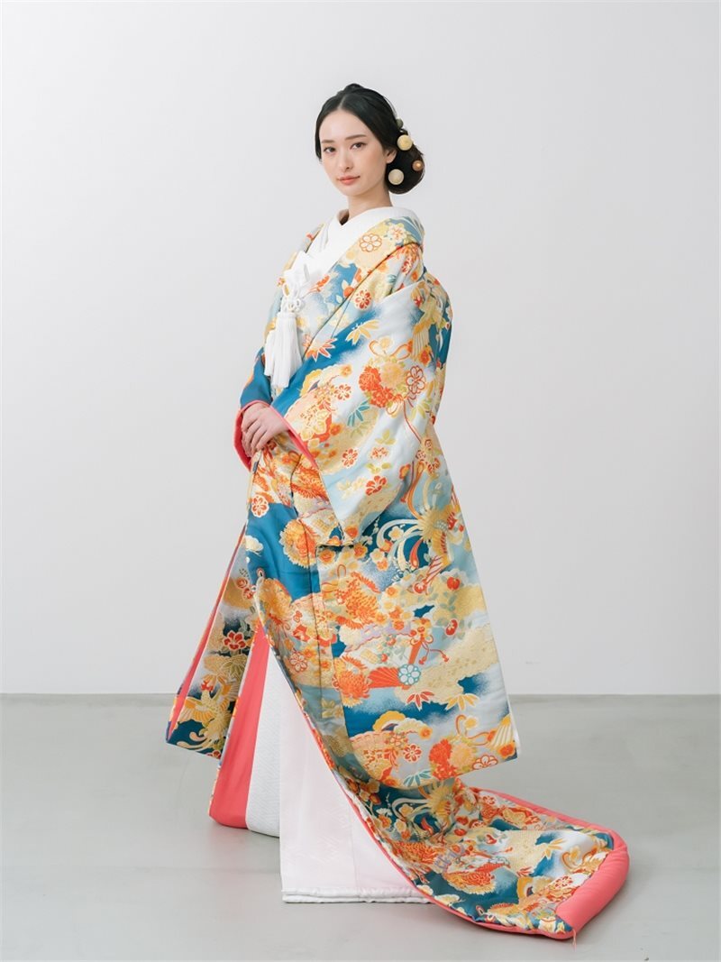 瑞雲鳳の舞(水色) 