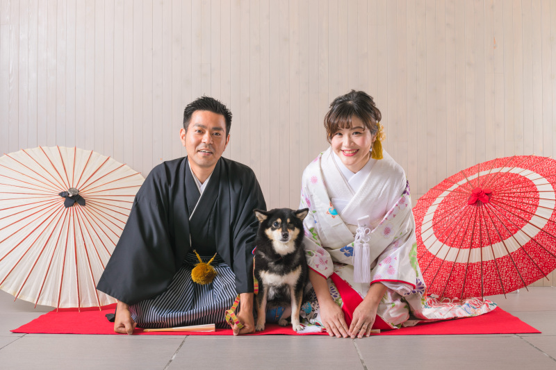 小さな結婚式 沖縄イル・ド・レ店_ペットと一緒に撮影できる