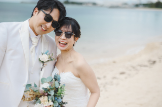 小さな結婚式 沖縄イル・ド・レ店_ロケーション撮影