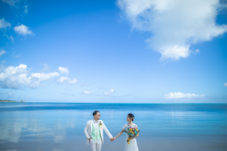 小さな結婚式 沖縄イル・ド・レ店_ロケーション撮影