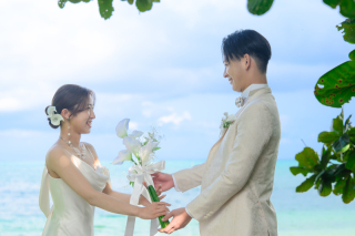 小さな結婚式 沖縄イル・ド・レ店_ロケーション撮影
