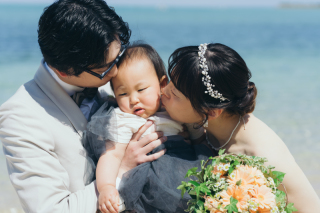 小さな結婚式 沖縄イル・ド・レ店_ロケーション撮影