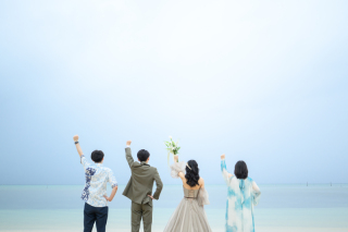 小さな結婚式 沖縄イル・ド・レ店_ロケーション撮影