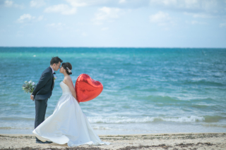 小さな結婚式 沖縄イル・ド・レ店_ロケーション撮影