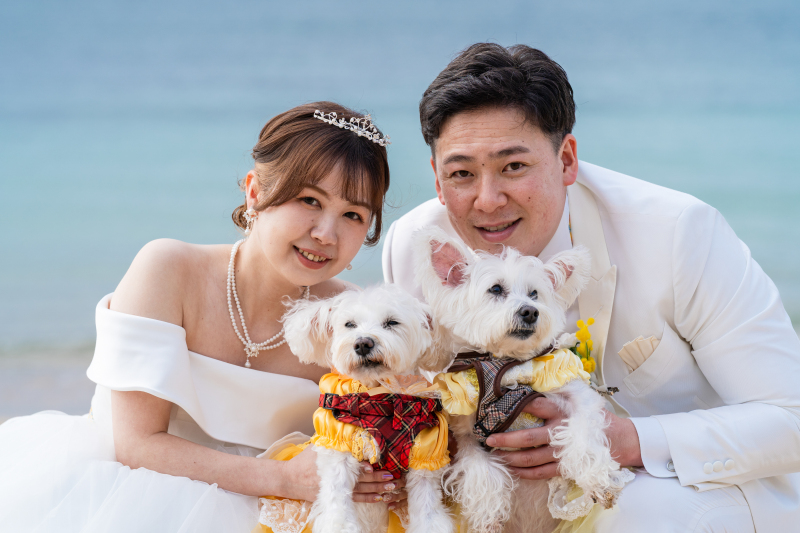 小さな結婚式 沖縄イル・ド・レ店_海で撮影できる