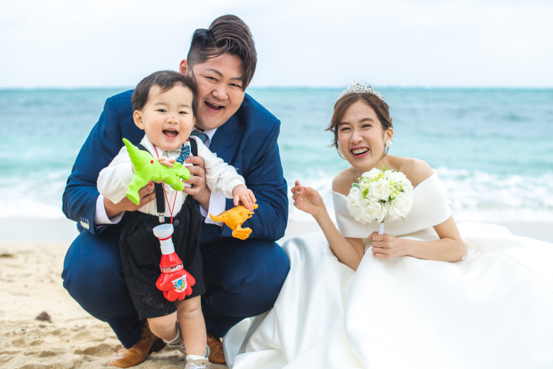 小さな結婚式 沖縄イル・ド・レ店_家族・友人を撮影に呼べる