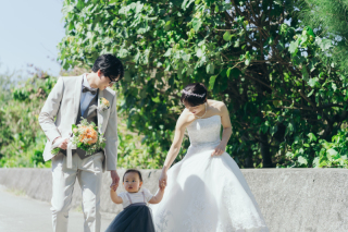 小さな結婚式 沖縄イル・ド・レ店_ロケーション撮影