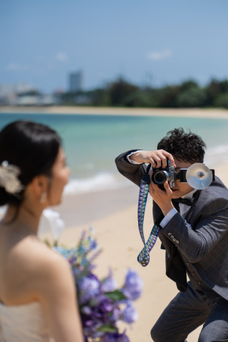 小さな結婚式 沖縄イル・ド・レ店_ロケーション撮影