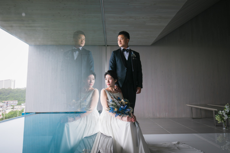 【絵画のような海をバックにチャペル撮影】データ50カット込★衣装・美容着付・チャペル使用料込